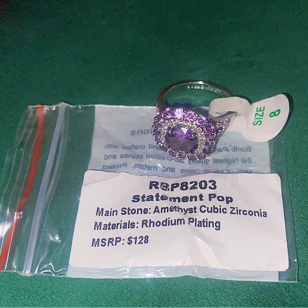 BP Amethyst Cubic Zirconia Ring